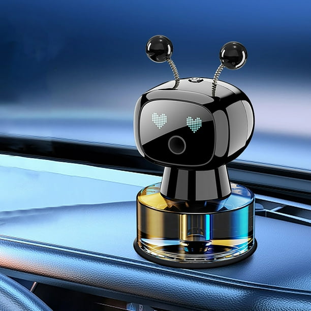 Difusor de perfume para coche con robot inteligente | Aromaterapia sólida de 50 ml para portavasos de coche | Ambientador portátil para casa, oficina y dormitorio