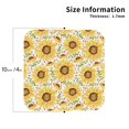 thumbnail image 2 of Lsque Watercolor With Sunflowers Pattern 4" Drink Coasters Set of 4, PVC Leather Absorbent Coasters, Table Coaster Set Decorative Coffee Cup Coasters Housewarming Gift -Square, 2 of 6