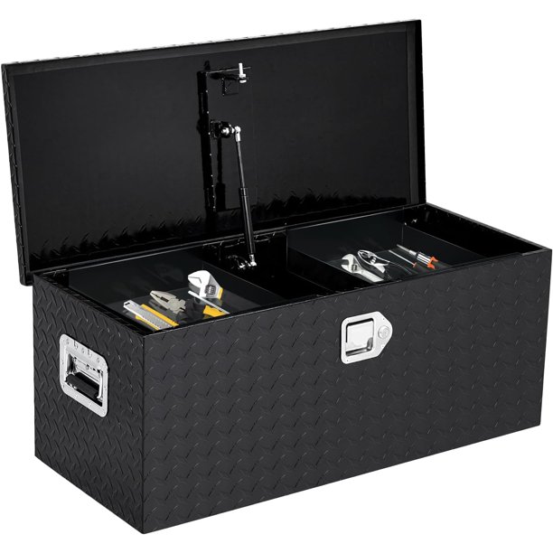 Heavy - duty 36x15x15 pulgada aluminum truck tool box con lock y 2 compartments para pickup truck beds y rv trailers