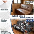 thumbnail image 3 of Chririnla Stretch RV Jackknife Sofa Couch Covers Suitable for Camper Motorhome RV Folding Sofa Bed Cover Fit for Camper RV Sofa, Tropical Ghost Halloween Print, 3 of 7