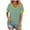 Green 01, variant on Women's V Neck Cotton T Shirts Color Block Short Sleeve Tops for Women Summer Casual Loose Fit Basic Shirts (Purple XL)