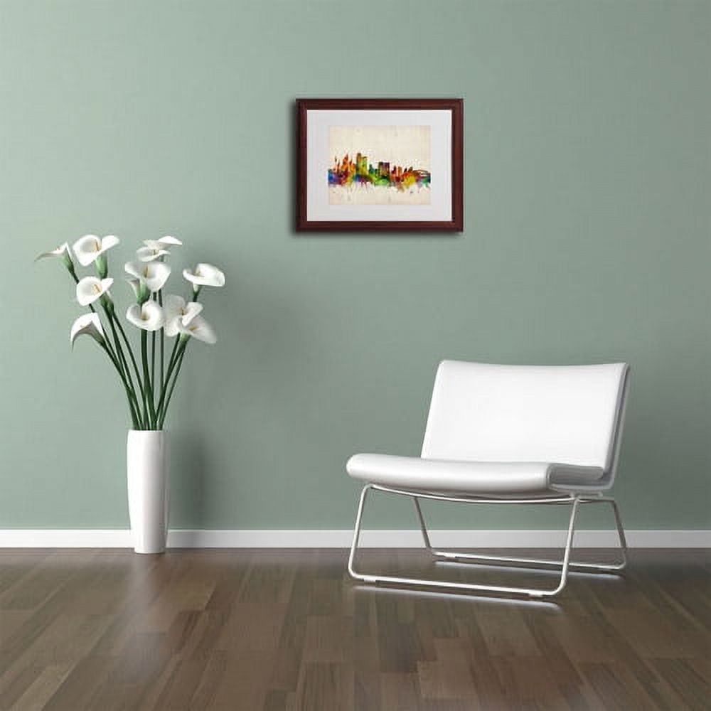 Trademark Art 'Sydney Skyline' Matted Framed Art by Michael Tompsett