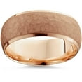 thumbnail image 1 of 7mm 14K Rose Gold Hammered Wedding Band Beveled Edge Mens, 1 of 2
