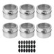 thumbnail image 3 of Ounissouiy 12 Uds. De tarros magnéticos para especias, salero de acero inoxidable, 4/6 Uds., organizador de contenedores para especias, almacenamiento de Cocina y Comedor 6 tarros de condimentos, 3 of 6