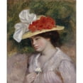 thumbnail image 2 of Pierre-Auguste Renoir 15x17 Black Ornate Wood Framed Double Matted Museum Art Print Titled - Woman in a Flowered Hat, 2 of 5