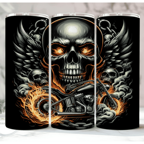 20oz Tumbler - Biker - Harley Rider - Motorcycle