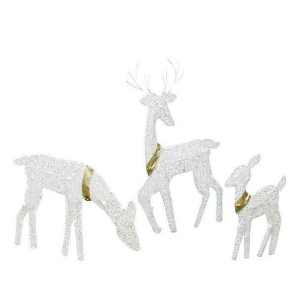 WIFORNT Prelit Christmas Reindeer Family, Outdoor Lighted Holiday Deer