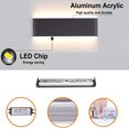 thumbnail image 4 of Lámpara de tocador moderna, lámpara de pared con luz de pared interior, tecnología LED blanca cálida, diseño minimalista para baños, salas de lectura, comedores y oficinas (40 cm), 4 of 8
