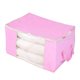 thumbnail image 1 of Bolsa de almacenamiento de edredón no tejida a prueba de humedad para el hogar, contenedor con ventana transparente (horizontal rosa), 1 of 10