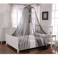 thumbnail image 1 of Black Oasis Round Hoop Polyester Sheer Mosquito Netting Bed Canopy, 1 of 4