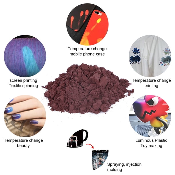 Polvo Termocrómico, Polvo Termocrómico Mineral De Bricolaje Colorido No Radiactivo De Moda, Cosméticos De Jabón Colorante De Resina De Tinte Pigmentado De Bricolaje De 10 G