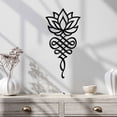 thumbnail image 5 of Kids Wall Stickers,Flower Wall Decor – Black Metal Yoga Wall Art With Design Home Décor Sculpture For Meditation Living Room Bedroom, 5 of 9