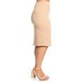 thumbnail image 2 of Women's Plus Size Casual Solid Pencil Skirt, 2 of 3