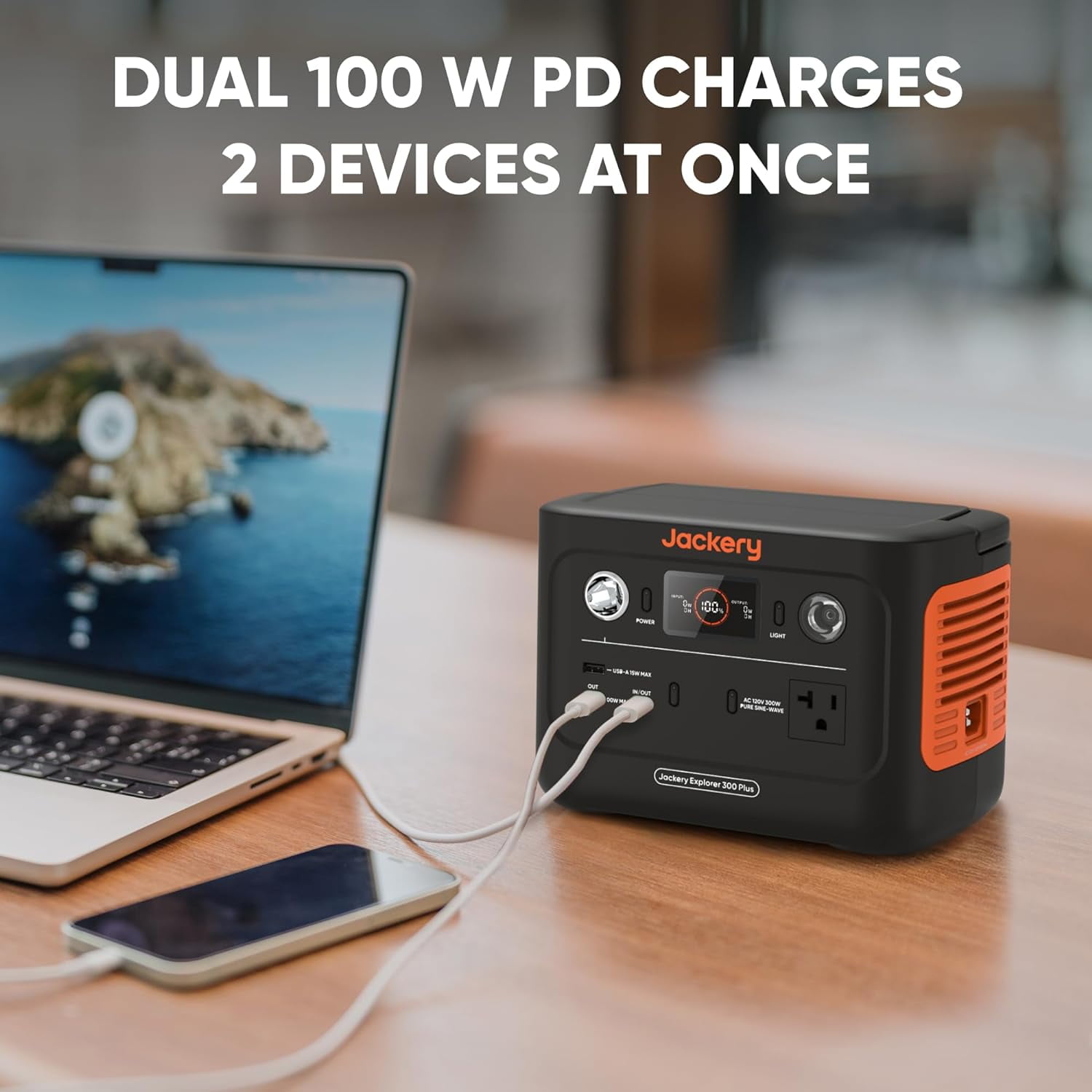Jackery Explorer 300 Plus Power Station, 288Wh LiFePO4