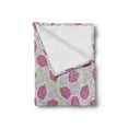 thumbnail image 2 of Tropical Soft Flannel Fleece Throw Blanket, Cross-Sectional View of Pitaya the Dragon Fruit on a Background Forms, Cozy Plush for Indoor and Outdoor Use, 50" x 60", Multicolor, by Ambesonne, 2 of 5