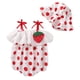 thumbnail image 1 of Gibobby Mamelucos para bebe niño Mono con volantes sombrero correas bebé infantil punto niñas Sunsuit estampado niñas y mono(Rojo, 3-6 Meses), 1 of 5