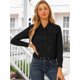 thumbnail image 2 of Chaqueta De Motociclista Con Bolsillos Planos Y Cuello Puntiagudo Casual Para Mujer Negro M, 2 of 6