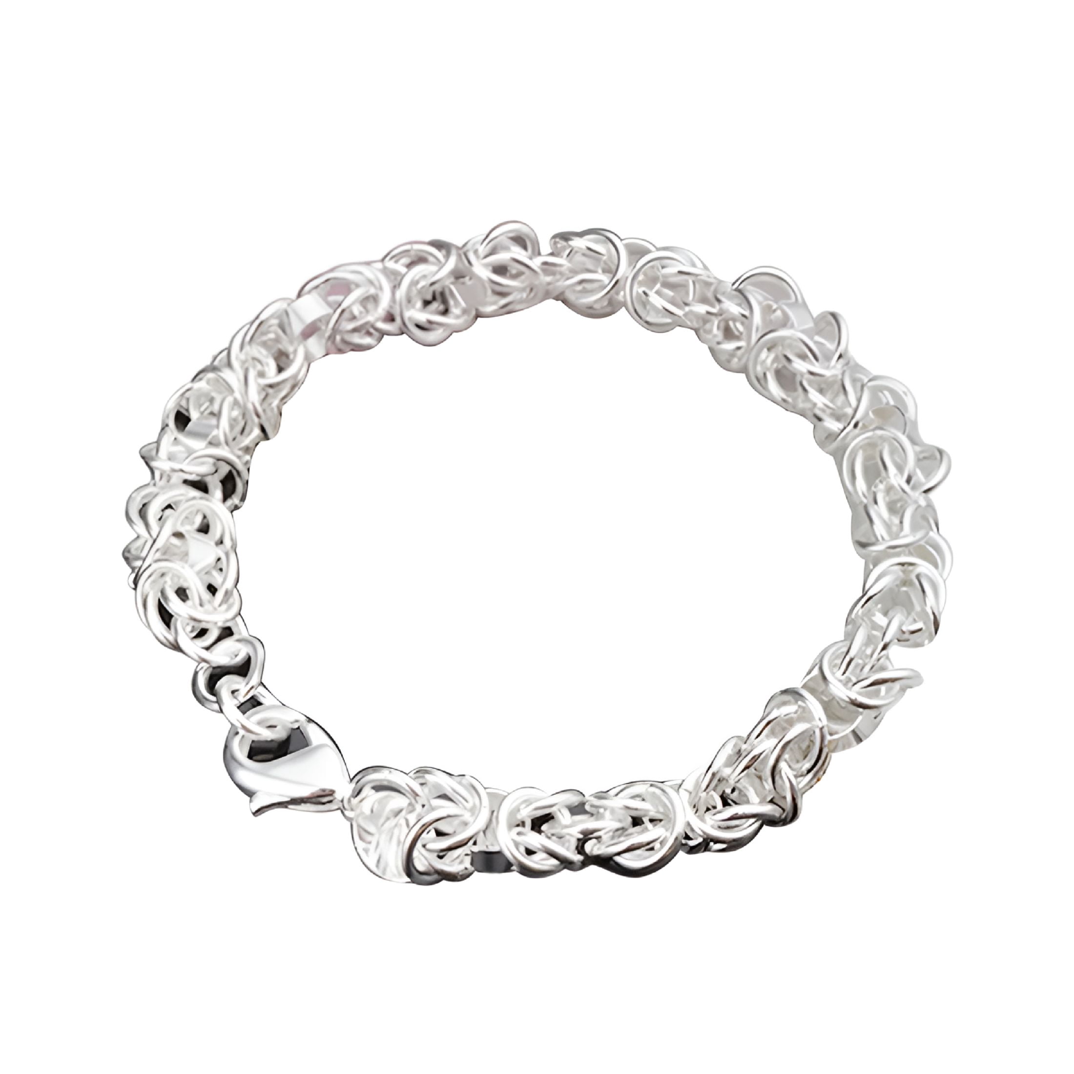 Jiaroswwei Women's 925 Sterling Silver Bracelet Bangle Chain, 21x0