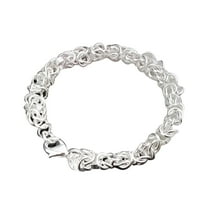 DESIGNICE Women'S Fashion 925 Sterling Silver Bracelet Bangle Chain Jewelry Gift Silver Bracelets for Women