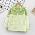 thumbnail image 3 of RUTAYY Children Girls Hooded Jacket Long Sleeve Patchwork Letter Heart Print Windbreaker Tops Fall Outdoor Activities Chic Classic Coat, 3 of 9