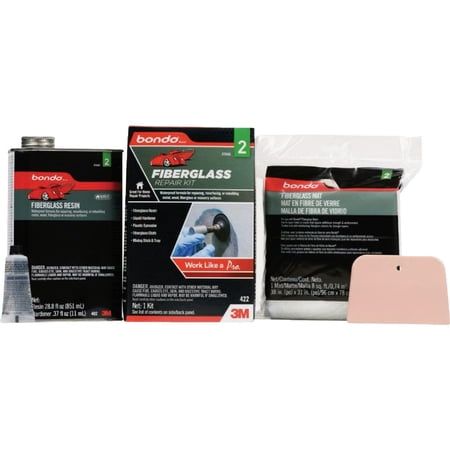 3M Bondo 0.9 Qt. Fiberglass Resin Repair Kit - Pack of 2
