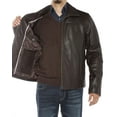 thumbnail image 5 of LN LUCIANO NATAZZI Men's Classic Full Grain Cow Leather Jacket Brown, 5 of 5