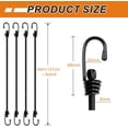 thumbnail image 5 of Bungee Cords with Hooks, Heavy Duty Outdoor Elastic Bungee Straps，No Odour Industrial Grade Bungee Rope for Securing Tarps, Luggage, Tents, Bikes or Garden Tidying 48inch 4Pcs (Black), 5 of 6
