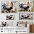 thumbnail image 4 of Designart "Faithful Rooster Depiction III" Animals Rooster Floater Framed Canvas Prints, 4 of 5