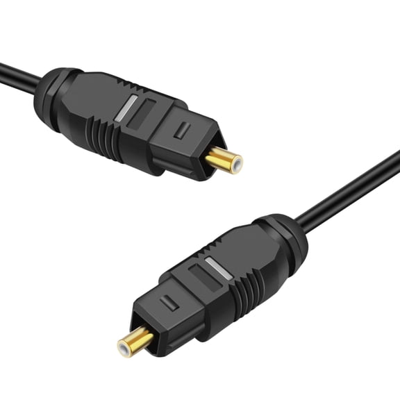 Digital Optical Audio Cable 3 Feet S/PDIF Fiber Optic Cable Toslink TV Optical Cable for Soundbar, Home Theater, Speaker Wire, TV, PS4, Xbox Male to Male Gold Connectors Cord