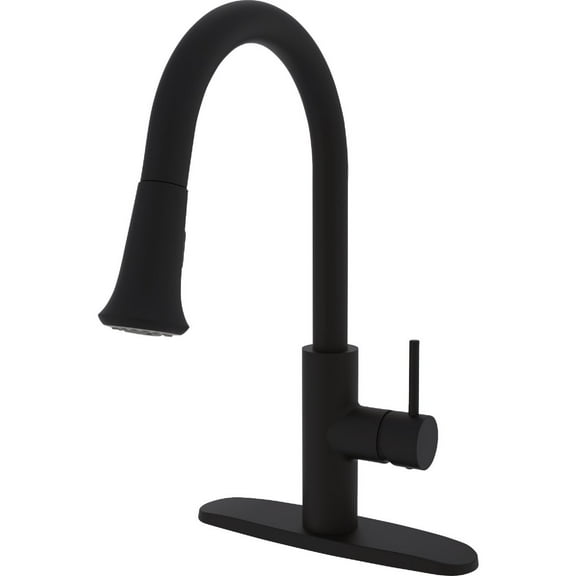 Compass Manufacturing 5134MB Brookfield 1-Handle Matte Black Kitchen Faucet