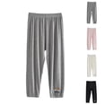 thumbnail image 4 of Odeerbi 2-8 Años Niñas Mallas de Algodón Mallas Elásticas Pantalones Capris Verano Pantalones Elásticos Transpirables, 4 of 5