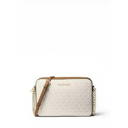 Michael Kors Jet Set Large Crossbody Bag, Off-White