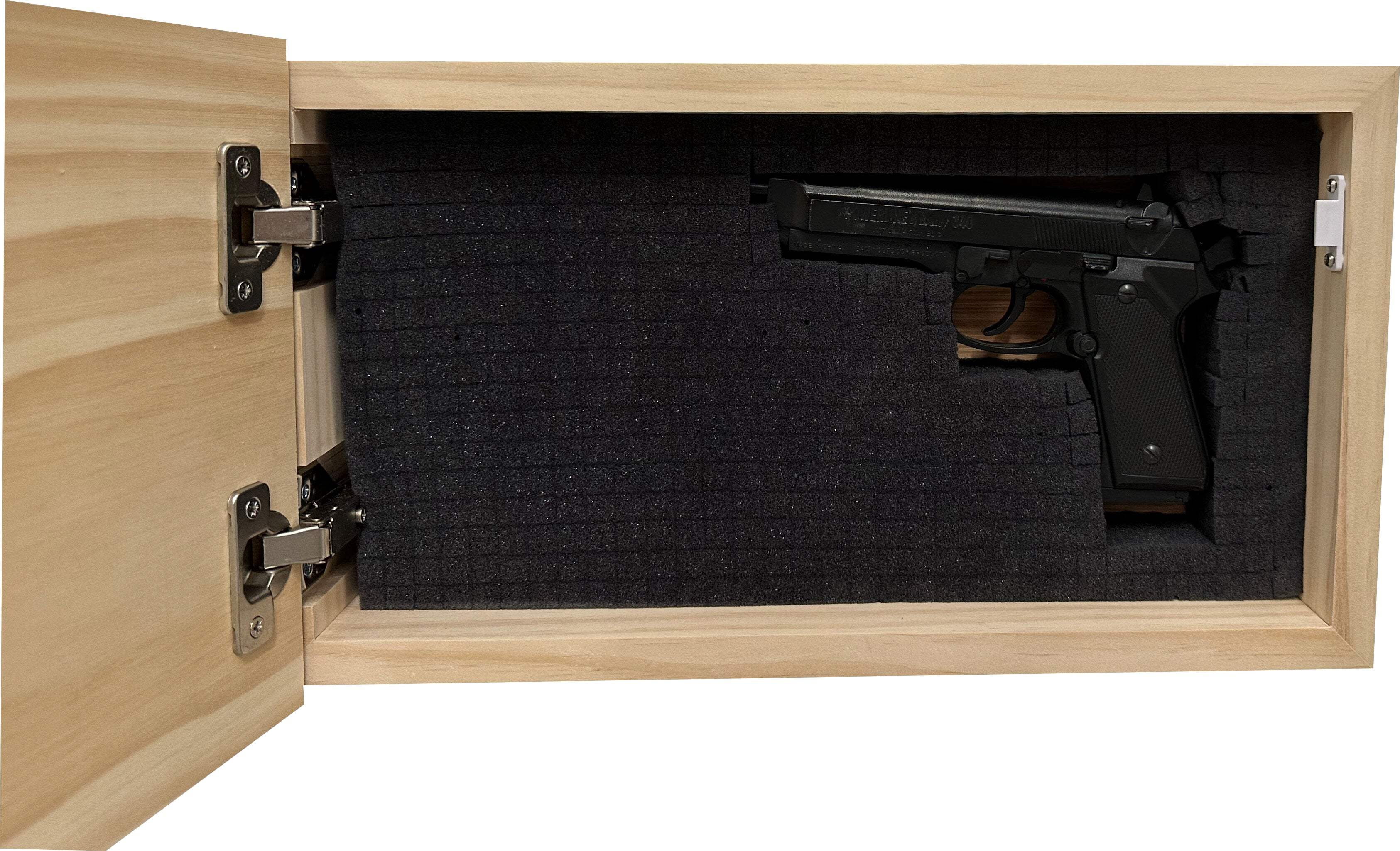 Bellewood Designs Hidden Gun Storage 2-3 Guns Magnetic Lock American Flag