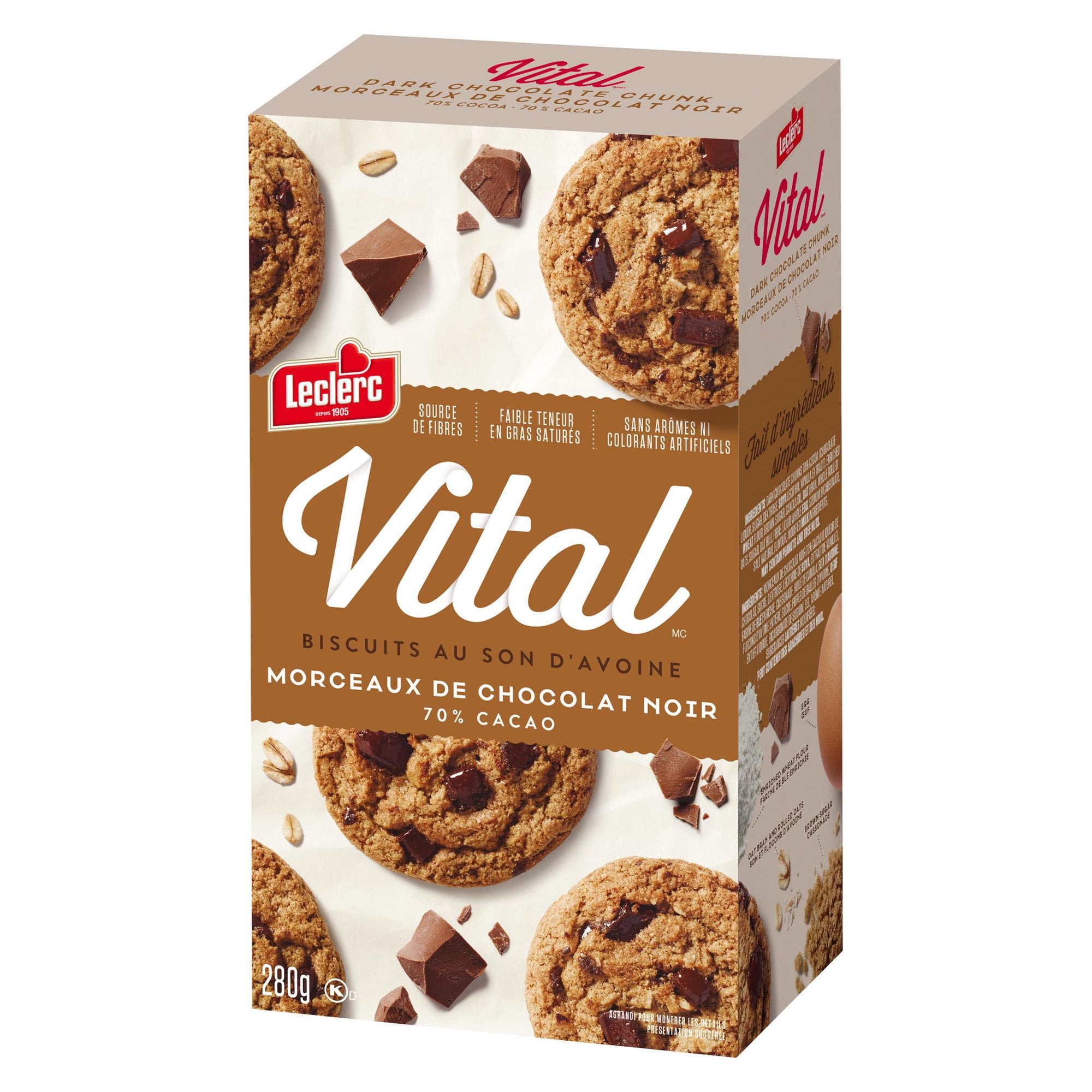 Biscuits Vital Morceaux de Chocolat Noir