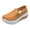 Yellow, variant on Rokment Women's Platform Chunky Walking Shoes Spring Fall Fashion Casual Solid Color Leather Height Increasing Dad Sneakers Comfortable Wedge Heels Non-Slip Slip on Work Loafers Black Size 6.5