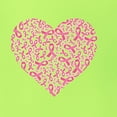 thumbnail image 5 of Wild Bobby, Pink Ribbon Heart, Breast Cancer Awareness, Unisex Graphic Hoodie Sweatshirt, Safety Green, Large, 5 of 5