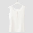 thumbnail image 2 of Ymauqau Plus Size Tank Tops for Women Ribbed Knit Scoop Neck Half Button Lace Trim Slim Sleeveless T-Shirts Basic Cami Shirts, 2 of 7