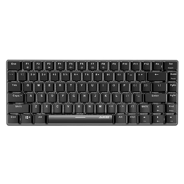Ajazz Ajazz AK33 Clavier Mécanique Filaire USB, 82 Touches avec Rétroéclairage Monocolore, Options Noir/blanc, Interrupteurs Bleu/noir, Design Compact pour Bureau et Gaming