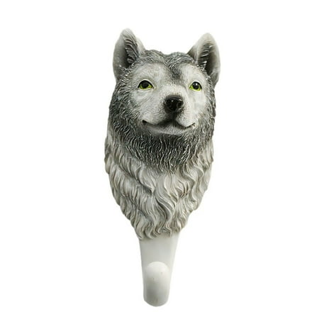 

Hot Sale Resin Animal Hook Entrance Wall Decoration Pendant Deer Head Wolf Head Small Object Clothing And Hat Hook