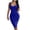 C-Blue6, variant on Women Sleeveless Summer Dress Sexy Party Scoop Neck Low Cut Fashion Casual Slim Fit Solid Color Midi Bodycon Versatile Dresses