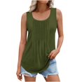 thumbnail image 2 of Xunlbb Tank Top for Women Women Solid Color Round Neck Sleeveless Casual Tee Tank Sleeveless Tops for Women S-5XL, 2 of 6