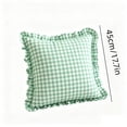 thumbnail image 3 of Leodye 1PCS Plaid Throw Pillow Cover, Checkered Cushion Case with Fringe for Sofa, Couch and Bed Home Interior Decoration -17.7*17.7IN, 3 of 7