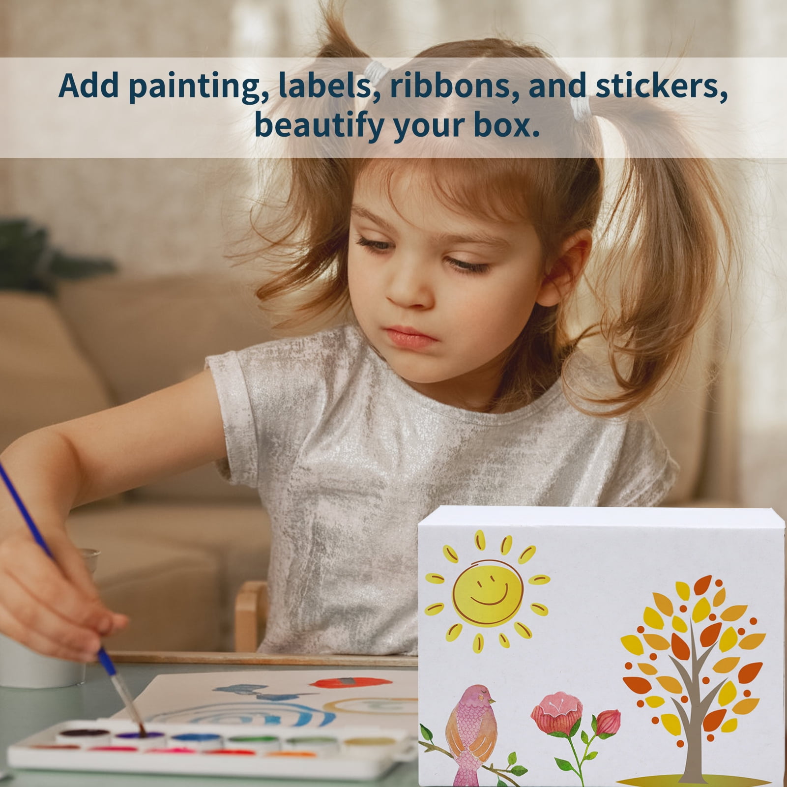 8"x6"x4" Small Shipping Boxes Set of 20, White Corrugated Cardboard Box for Small Business