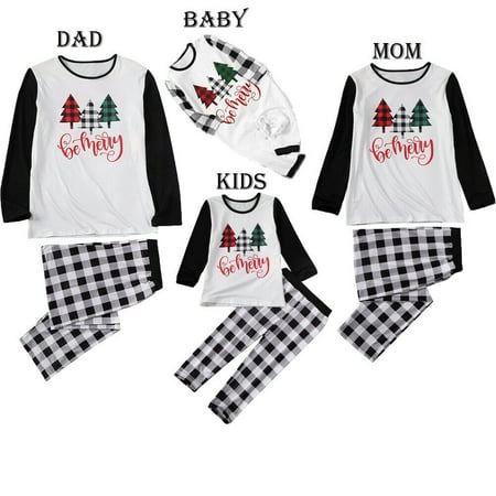 

Spring hue Christmas Family Matching Pajamas Set Adult Kids Pyjamas Sleepwear PJs Set