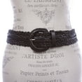 thumbnail image 3 of Women's 2" Wide Braided Woven Round Leather Belt, 3 of 3