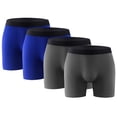 thumbnail image 4 of 4PK Performance Mens Boxer Briefs Polyester Underwear Size Small, Medium, Large, XL & XXL, 4 of 11