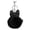 Black, variant on Cute Cat Keychain with Pom Poms, Durable & Lightweight Key Chain Pendant for Purse Backpack Zipper