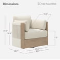 thumbnail image 5 of CHITA Outdoor Wood Patio Furniture Swivel Chair, 5 of 11