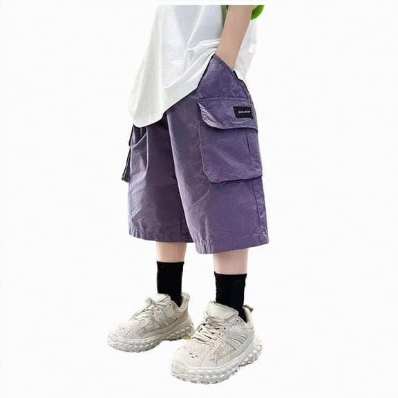 UAYOTSE Boys Shorts Summer Comfortable And Breathable Sports And Casual Cargo Shorts,Sizes 13-14 Years