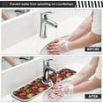 thumbnail image 5 of Vintage Autumn Pumpkin Kitchen Sink Splash Guard 2 Packs Faucet Absorbent Mats Thanksgiving Day Harvest Faucet Handle Drip Catcher Quickly Drying Mat for Kitchen Counter Bathroom, 23.6"x5.5", 5 of 7